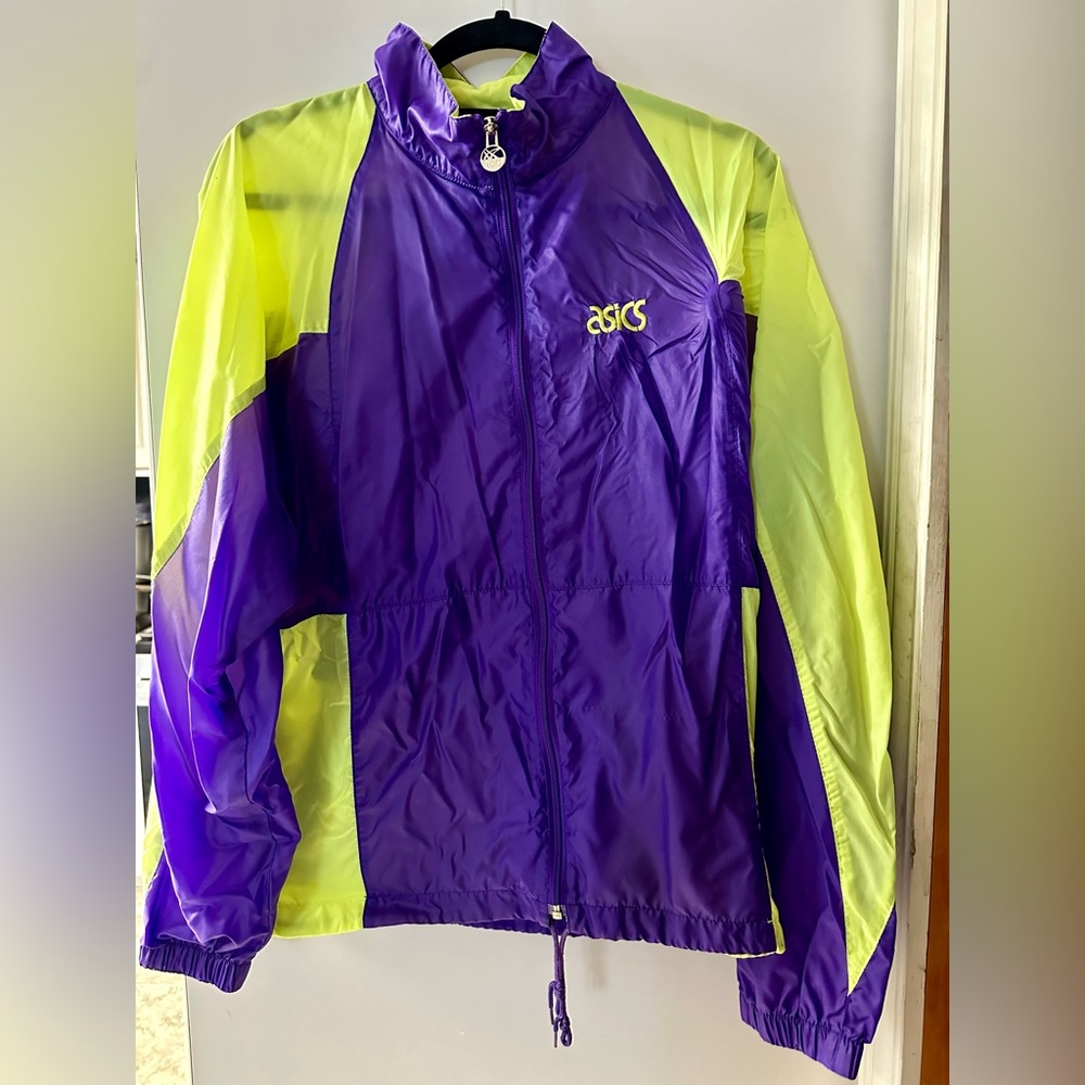 ASICS Windbreaker size M Vintage Retro Old School 80s 90s Very Good Condition
